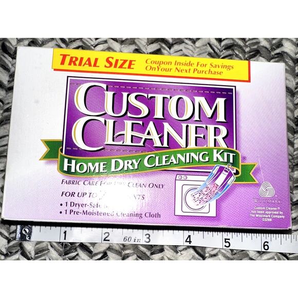Vintage 1999 Custom Cleaner Home Dry Cleaning Trial size Up To 2 Garments - Picture 1 of 5